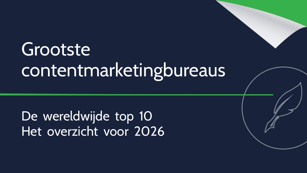 De grootste contentmarketingbureaus ter wereld [2026]