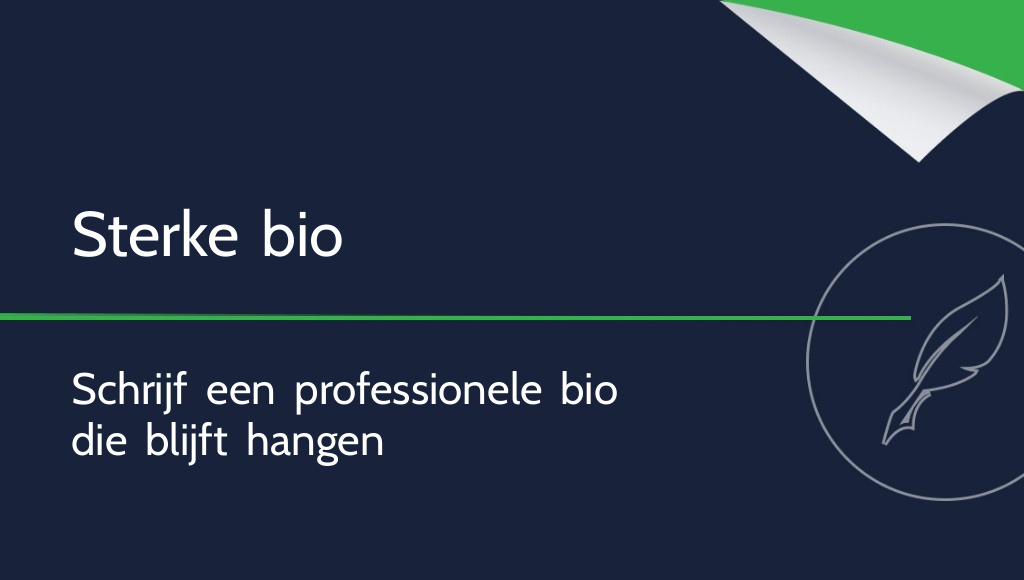 Hoe schrijf je een bio? Wat is een professioneel biogram?